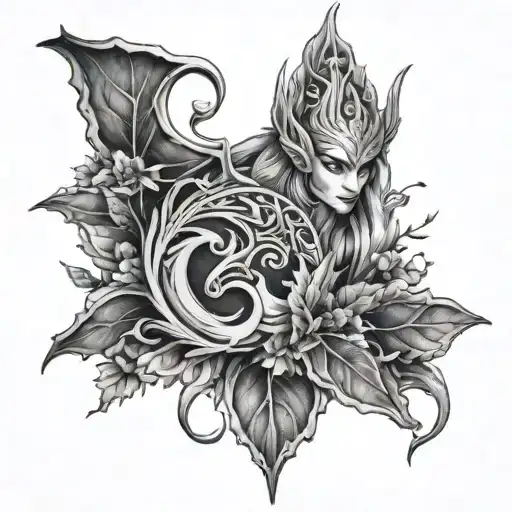 Elven tattoo design idea