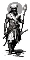 sikh warrior going tattoo design idea