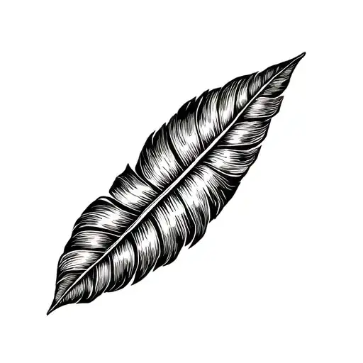 Banana Leaf tattoo design idea