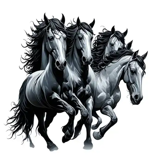four horseman tattoo design idea