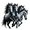 four horseman tattoo design idea