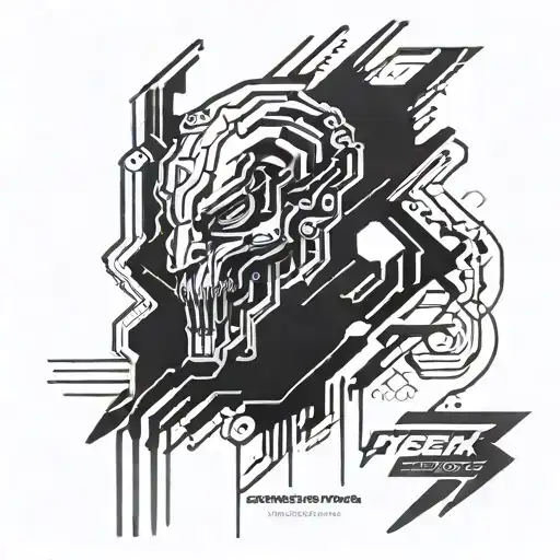 Cyberpunk 2077 Cyberware tattoo design idea