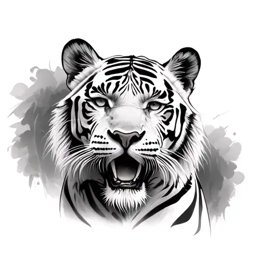 White Tiger tattoo design idea