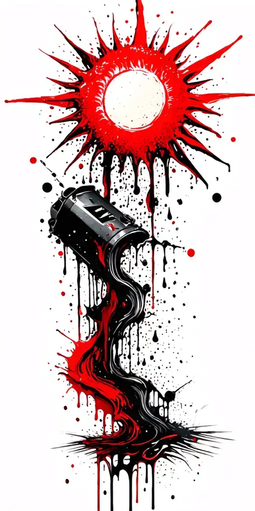 sun with rain falling off of the bottom tattoo design idea