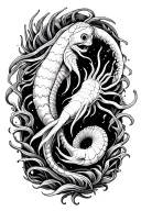 sea creatures tattoo design idea