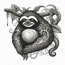a tattoo representing gluttony and sloth  tattoo design idea