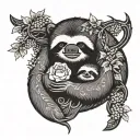 a tattoo representing gluttony and sloth  tattoo design idea