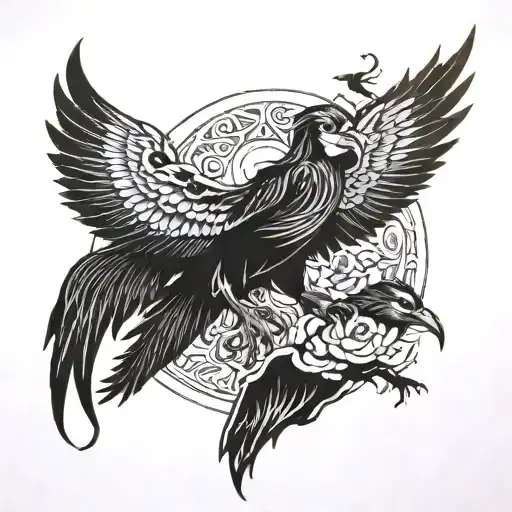 Itachi with ravens tattoo design idea