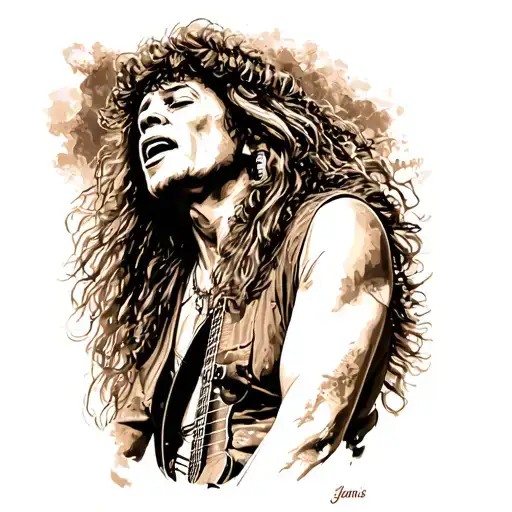 Janis Joplin singing tattoo design idea