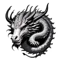 Taurus and Dragon tattoo design idea