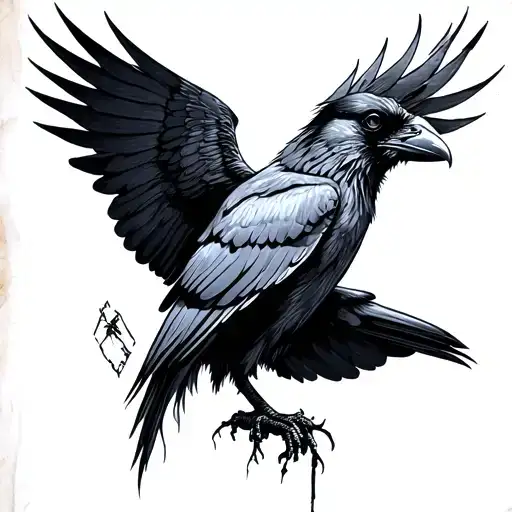 Rust Cohle's Raven tattoo tattoo design idea