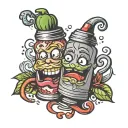 Cartoon Pepper Shaker tattoo design idea