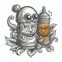 Cartoon Pepper Shaker tattoo design idea