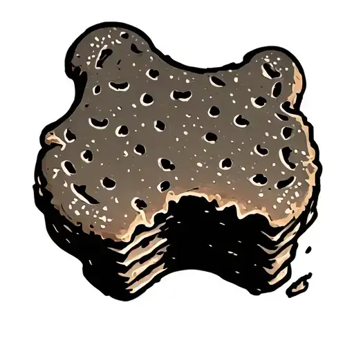Biscuit that someone has taken a bite out of  tattoo design idea