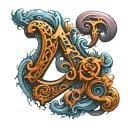 name of girl Zhanara tattoo design idea