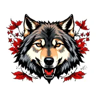 wolf head tattoo design idea