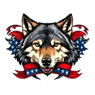 wolf head tattoo design idea