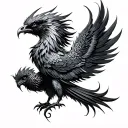Black Phoenix tattoo design idea