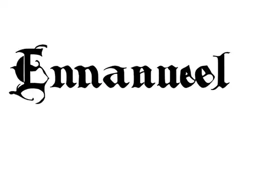 "Emmanuel " tattoo design idea
