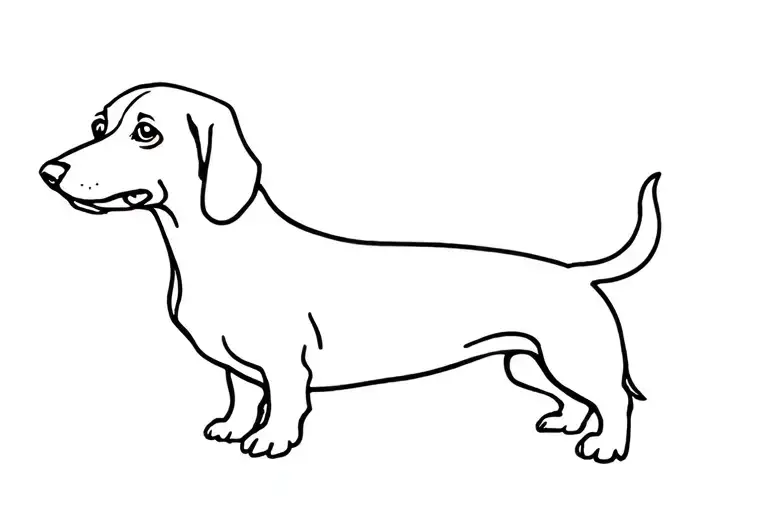 Longhaited Dachshund tattoo design idea