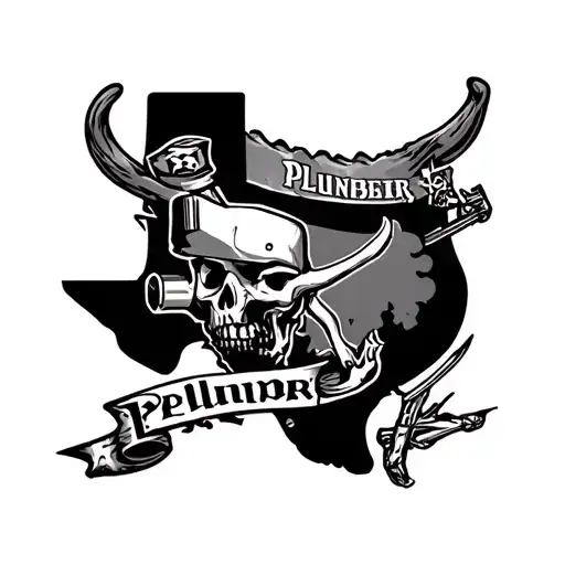 Texas plumber tattoo design idea