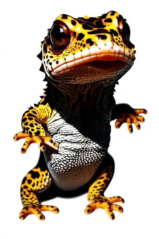leopard gecko tattoo design idea