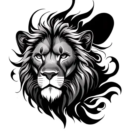 Tattoo Concept:Theme: Leo + Trishul + Growth + Positivity tattoo design idea