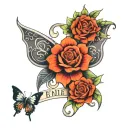 daughters name edie tattoo design idea