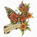 daughters name edie tattoo design idea