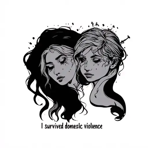 i survived domestic violence  tattoo design idea