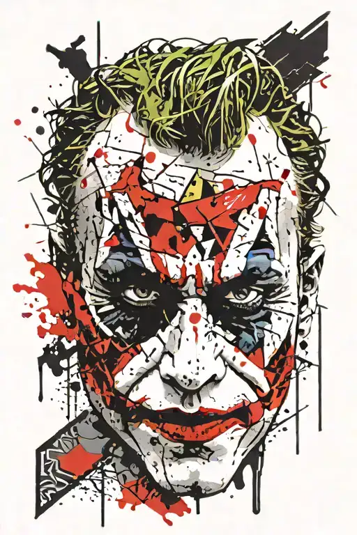 Heath Ledger The Joker tattoo design idea