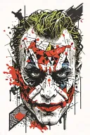 Heath Ledger The Joker tattoo design idea