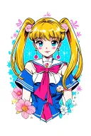 sailor moon tattoo design idea