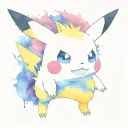 Pikachu, glumanda, schiggy, gengar pokemon shadow tattoo design idea