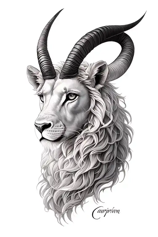 Capricorn leo libra zodiac sign tattoo design idea