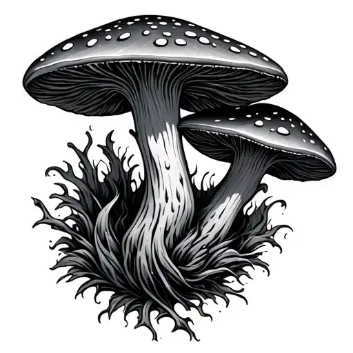 Fungus tattoo design idea