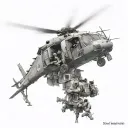 Black hawk down tattoo design idea