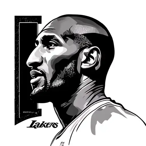 Kobe Bryant logo man tattoo design idea