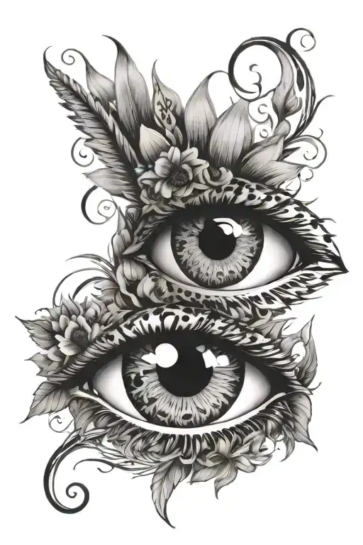 cheetah eye going intocheetah print flowers - sunflowers roman numerals IV-XXI-MMVIII  christian cross  “made in heaven” tattoo design idea