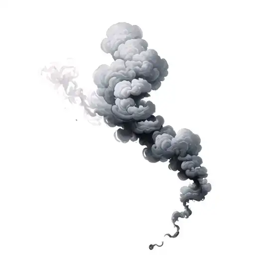 Coverup Clouds and Smoke tattoo design idea