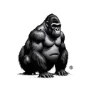 Japanese Gorilla tattoo design idea
