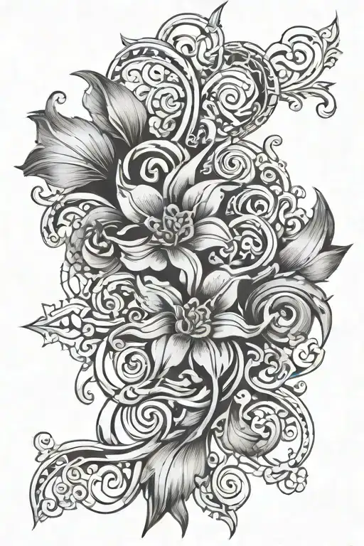ornement celtique delicately tied together tattoo design idea