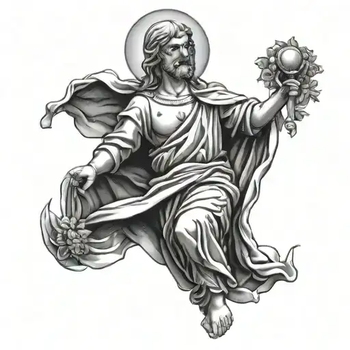 san judas tattoo design idea