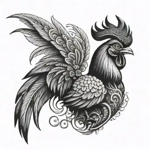 rooster and murugan vel trident tatto tattoo design idea
