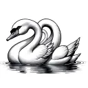 matching sibling swan tattoo tattoo design idea