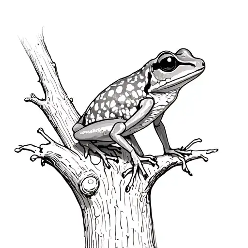 coqui on a tree tattoo design idea