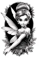 tinker bell with arm band tattoo tattoo design idea
