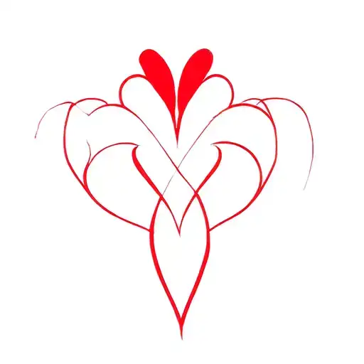 red counter heart with shades design tattoo design idea