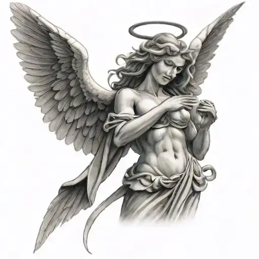 Biblically Accurate Angel tattoo design idea