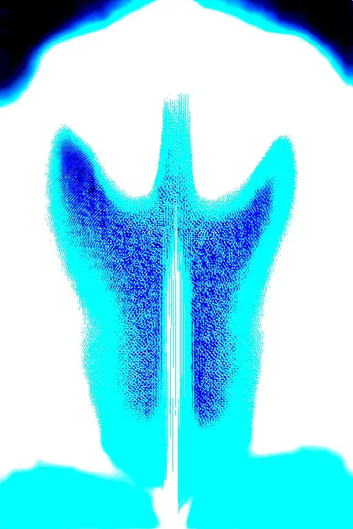 angel wings behind a sword, roses with clouds tattoo design idea